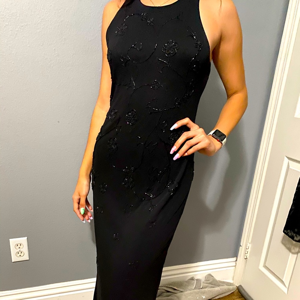 Stenay black king beaded dress